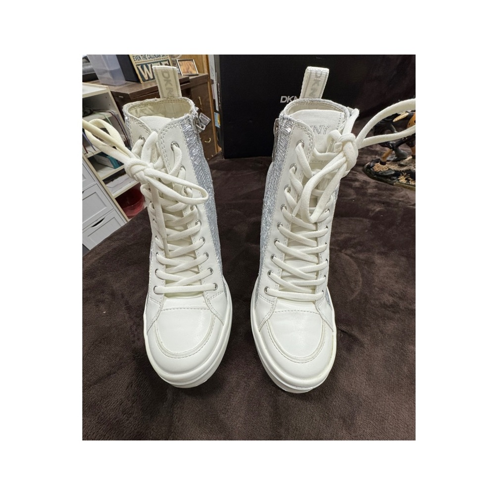 DKNY Sophie Wedge Sneakers size 9 - Picture 4 of 10